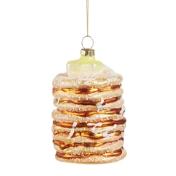 Raz Imports Raz 3.75" Pancake Stack Glass Christmas Ornament 4520895 Outlet