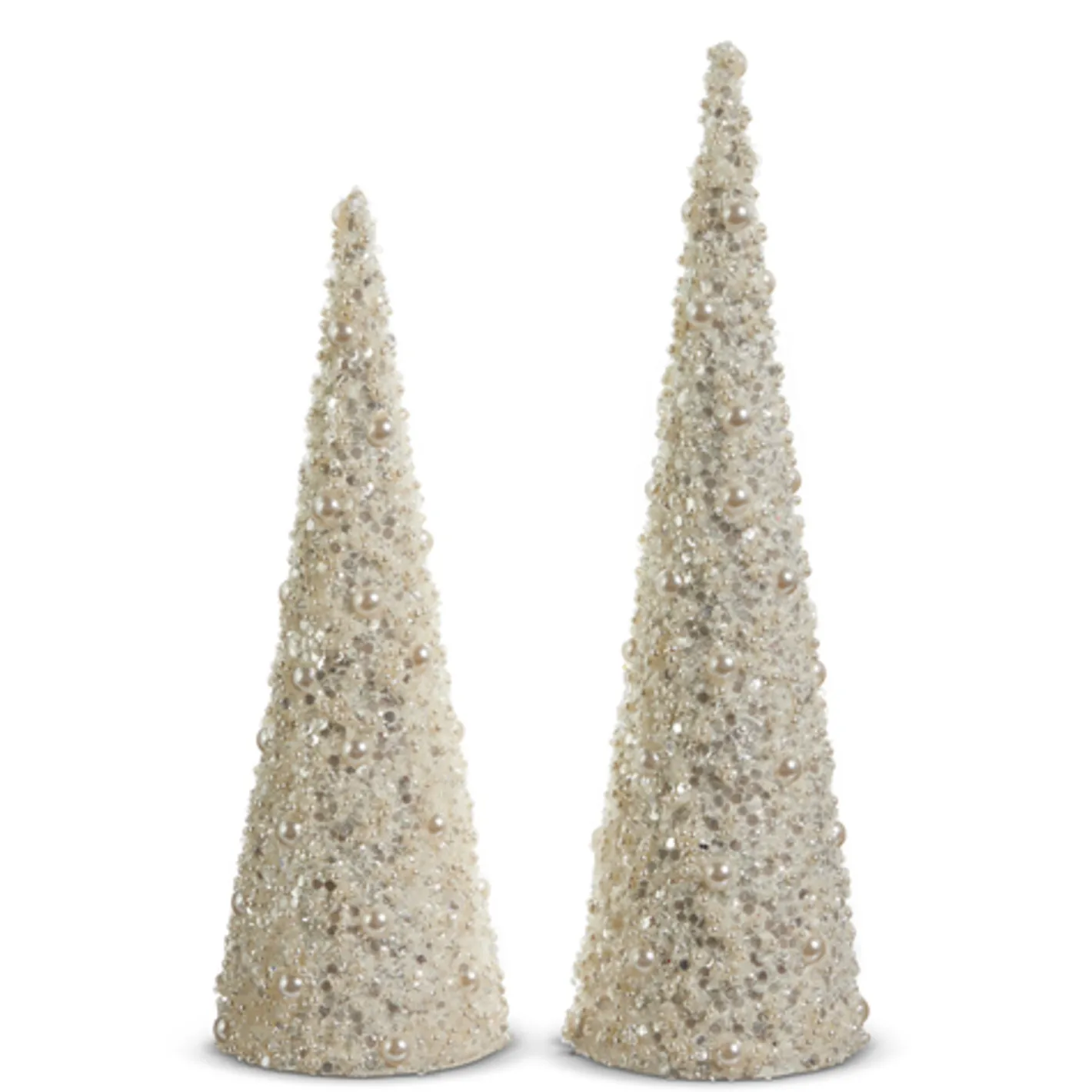 Raz Imports Raz 17" Pearl Cone Tree Christmas Decoration Set of 2 4406674 Discount