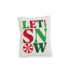 Raz Imports Raz 10" Peppermint Merrymaking Beaded Christmas Pillow 4556028 Discount