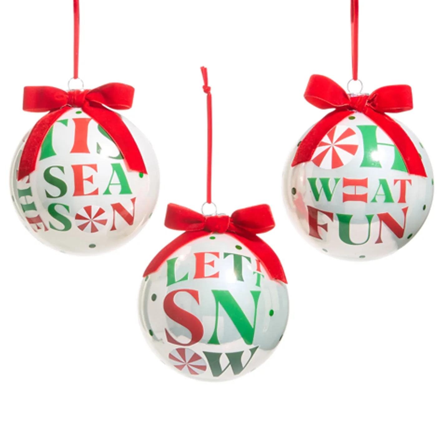 Raz Imports Raz 5" Peppermint Merrymaking Glass Ball Christmas Ornament 4524782 Best