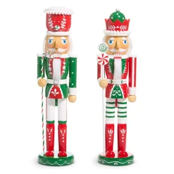 Raz Imports Raz 15" Peppermint Nutcracker Christmas Decoration 4522985 Clearance
