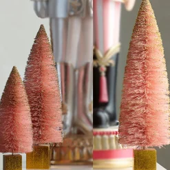 Raz Imports Raz 16.5" Pink and Gold Bottle Brush Christmas Tree Figure 4515555 Best