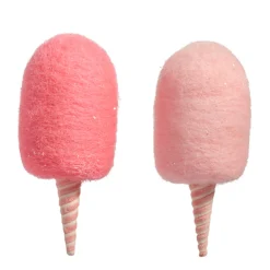 Raz Imports Raz 6.5" Pink Cotton Candy Christmas Ornament Set of 2 4420034 Best