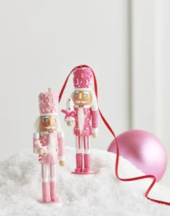 Raz Imports Raz 6" Pink Nutcracker Christmas Ornament Set of 2 4422937