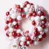 Raz Imports Raz 22" Pink, Red, and White Multicolor Ball Ornament Wreath W4302338 Clearance