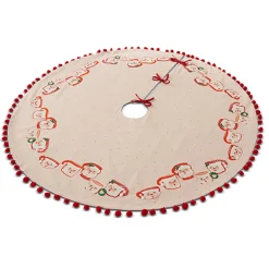 Raz Imports Raz 52" Pink Santa Mug Christmas Tree Skirt 4319327 Outlet