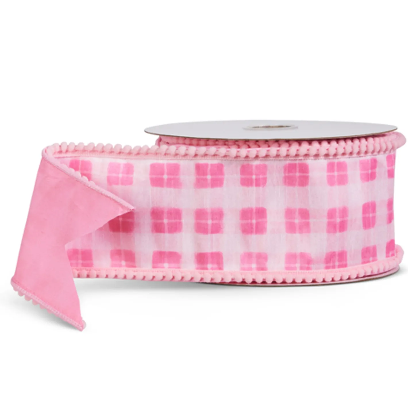 Raz Imports Raz 4" Pink Spring Gingham Wired Easter Ribbon R4527718 Sale