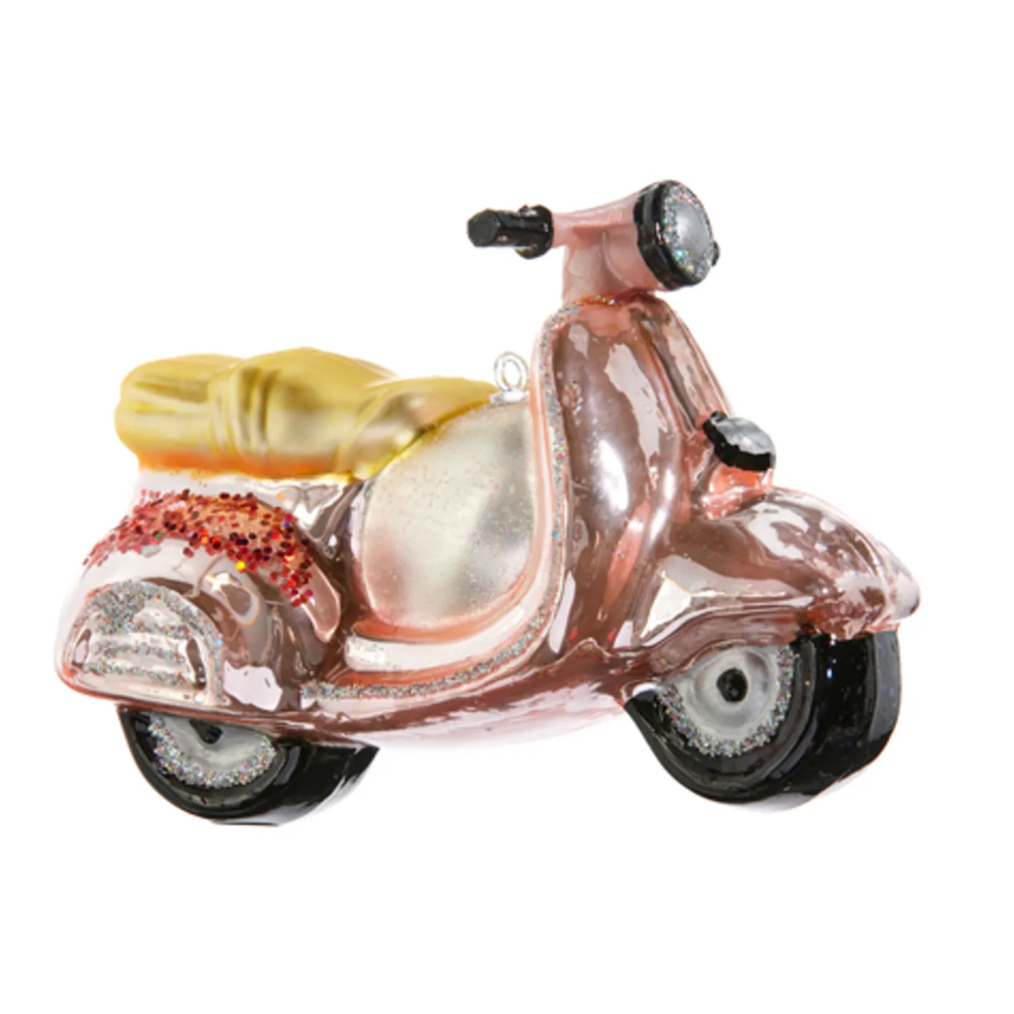 Raz Imports Raz 4.5" Pink Vespa Scooter Glass Christmas Ornament 4412515