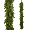 Raz Imports Raz 5.5' Real Feel Pine and Mini Pinecone Christmas Garland G4441751 Hot