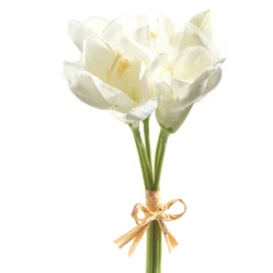 Raz Imports Raz 12" Real Feel White Amaryllis Bundle F4302310 Clearance