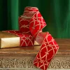Raz Imports Raz 4" Red and Gold Patterned Wired Christmas Ribbon R4327721 Discount