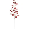 Raz Imports Raz 31" Red and White Ball Christmas Spray F4302305 Sale