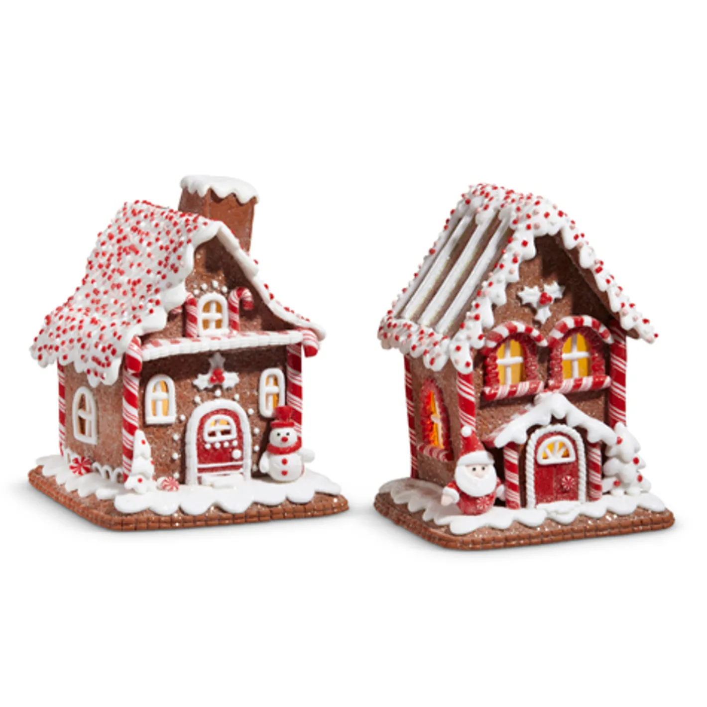 Raz Imports Raz 7" Red and White Peppermint Gingerbread House Christmas Decoration 4416280 Clearance