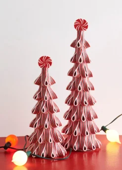 Raz Imports Raz 18" Red and White Ribbon Candy Christmas Trees with Sprinkles Set of 2 4519135 Best