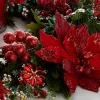 Raz Imports Raz 19" Red Beaded Large Poinsettia Christmas Tree Pick F4448004 Clearance