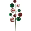 Raz Imports Raz 26" Red, Green, and Peppermint Ball Christmas Tree Spray F4532779 Outlet