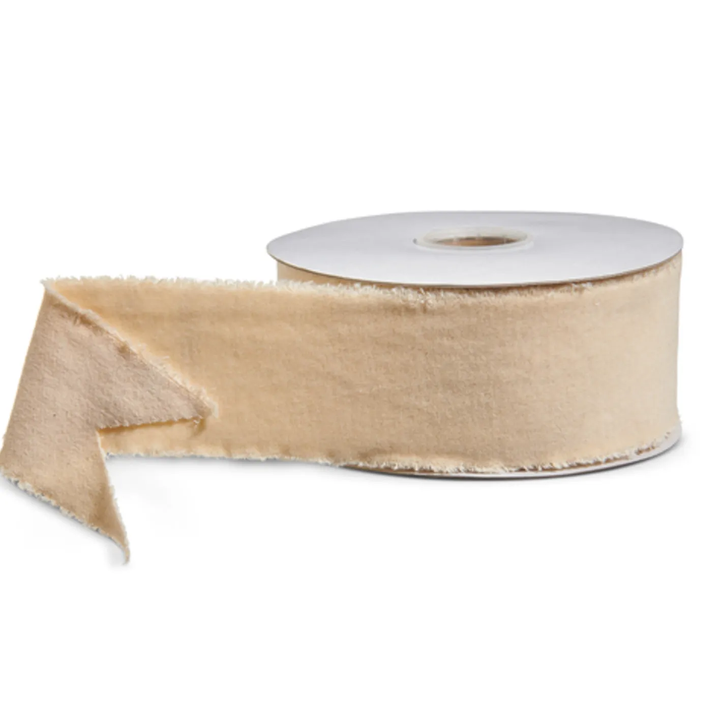 Raz Imports Raz 2.5" Red, Green, or Ivory Torn Edge Velvet Unwired Christmas Ribbon Hot