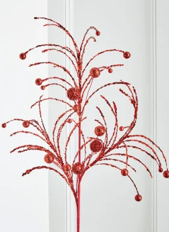 Raz Imports Raz 42" Red or Gold Glittered Ball Christmas Spray Best