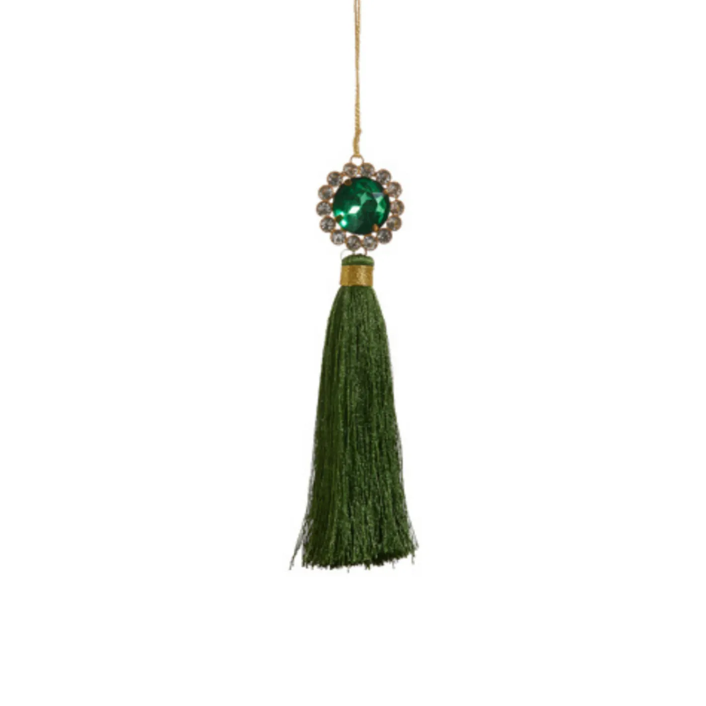 Raz Imports Raz 7.5" Red or Green Jeweled Ball Tassel Christmas Ornament 4427324 Online