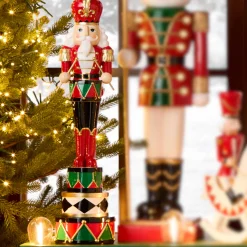 Raz Imports Raz 18" Red, White, and Green Nutcracker Christmas Figure 4512262 Hot