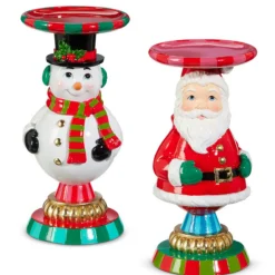 Raz Imports Raz 9" Retro Santa or Snowman Christmas Candle Stand Online