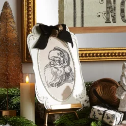 Raz Imports Raz 12" Santa Embossed Christmas Wall Art 4521347 Hot