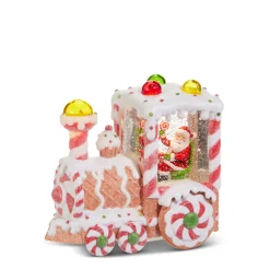 Raz Imports Raz 7.5" Santa Lighted Water Gingerbread Train Christmas Decoration 4540520 Best