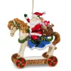 Raz Imports Raz 5" Santa on Toy Horse Christmas Ornament 4510393 Clearance