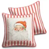 Raz Imports Raz 18" Santa Red and White Striped Christmas Pillow 4345535 Sale