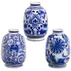 Raz Imports Raz 6.25" Set of 3 Blue Chinoiserie Delft Bud Vase X4334408 Best