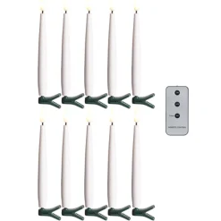 Raz Imports Raz 6" Set of 10 Clip On Lighted Candles with Remote 4324035 Outlet