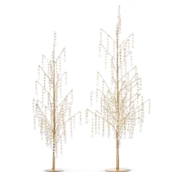 Raz Imports Raz 29.5" Set of 2 Dripping Pearl Trees Christmas Decoration 4517612