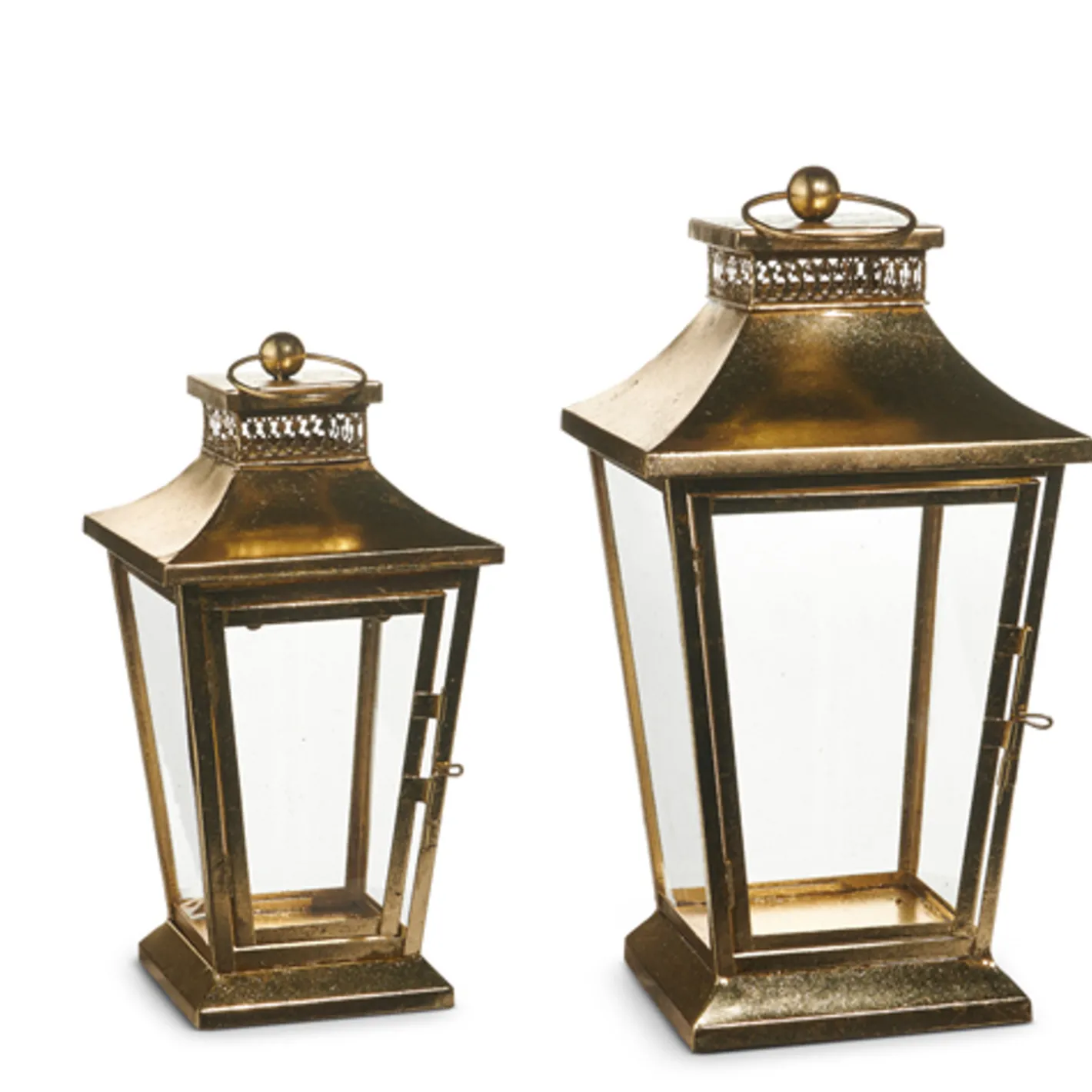 Raz Imports Raz 18" Set of 2 Gold Lanterns Christmas Decoration 4517015 Best