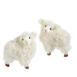 Raz Imports Raz 8" Sherpa Lamb Easter Figures Set of 2 4353308 Clearance