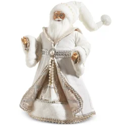 Raz Imports Raz 18" Silver and White Charming Holiday Santa Christmas Figure 4315517 Online