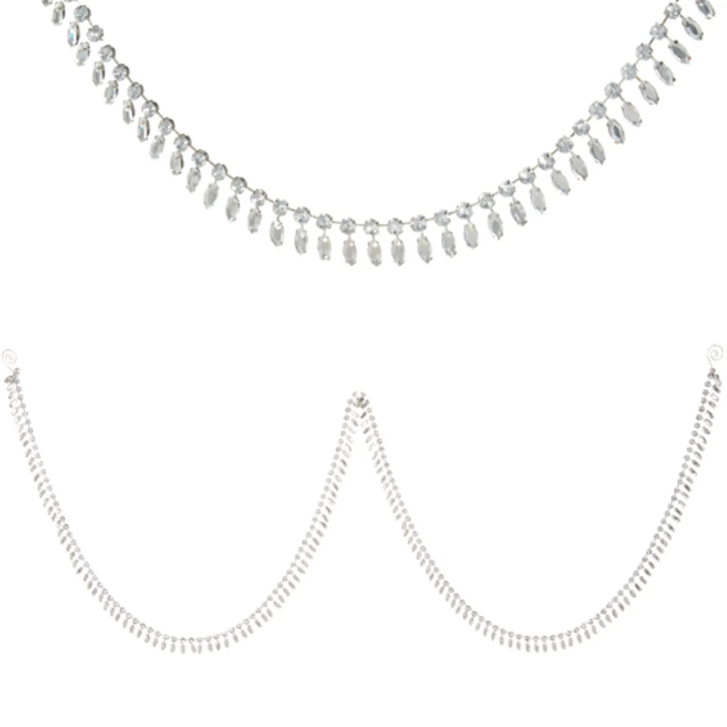 Raz Imports Raz 6' Silver Jeweled Christmas Tree Garland G4313542 Online