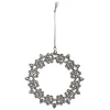 Raz Imports Raz 6" Silver Jeweled Wreath Christmas Ornament 4403612 Sale