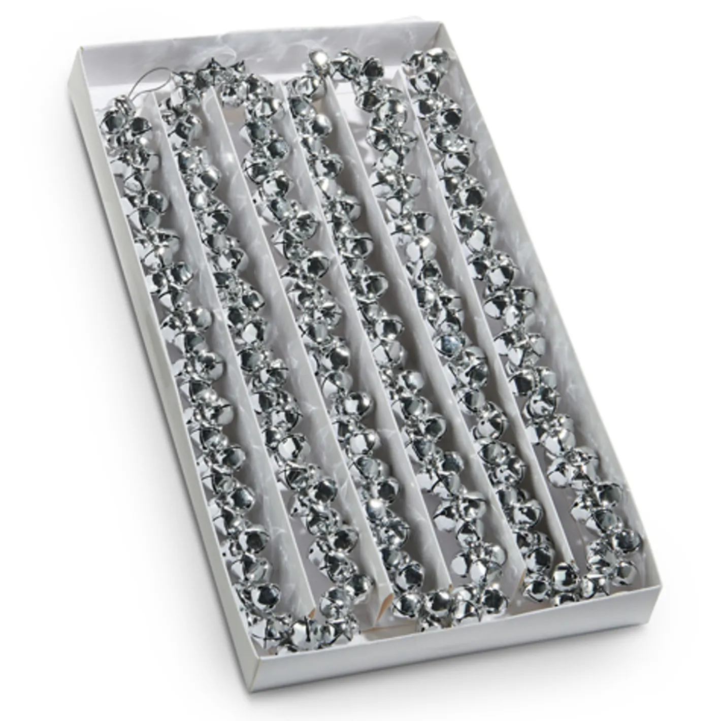 Raz Imports Raz 6' Silver Jingle Bell Christmas Tree Garland G4532822 Hot