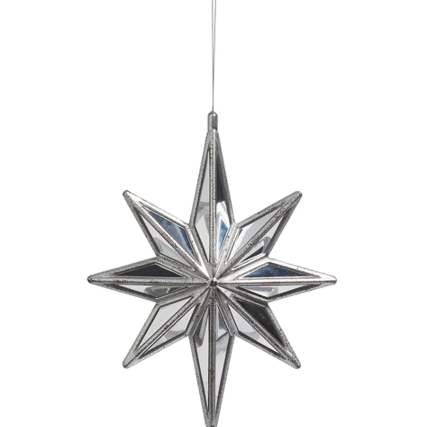 Raz Imports Raz 10.5" Silver Mirrored Star Christmas Ornament 4416409 Outlet