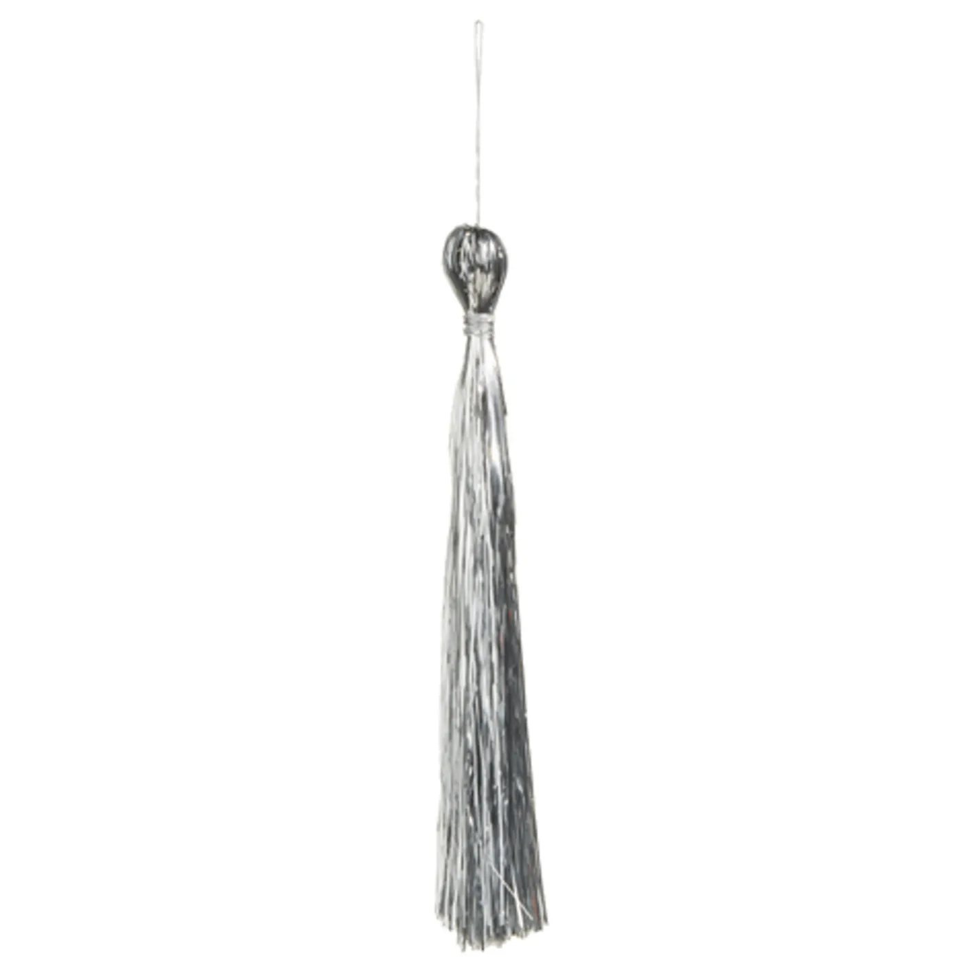 Raz Imports Raz 8.5" Silver Tinsel Tassel Christmas Ornament 4371822 Discount