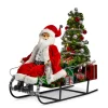 Raz Imports Raz 27" Sledding Santa Christmas Figure with Lighted Tree 4415558 Clearance