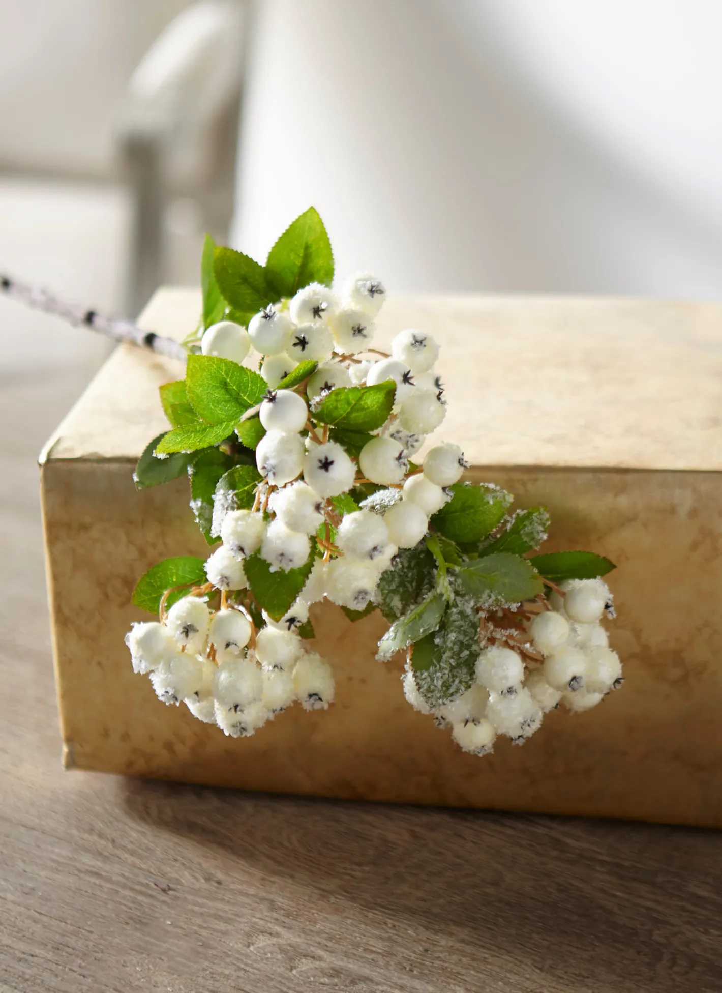 Raz Imports Raz 22.75" Snowy White Berry Bush Christmas Tree Pick F4212932 Clearance