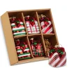 Raz Imports Raz 3.25" Striped Gifts Glass Christmas Ornaments Box of 6 4522921 Best
