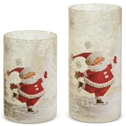 Raz Imports Raz 8" The Magic of Christmas Skating Santa Containers Christmas Decoration 4524788 Best