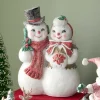 Raz Imports Raz 10.25" The Magic Of Christmas Snow Couple Christmas Figure 4519048 Clearance