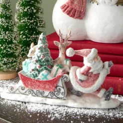 Raz Imports Raz 10" The Magic Of Christmas Santa and Sleigh Christmas Figure 4519047 Discount