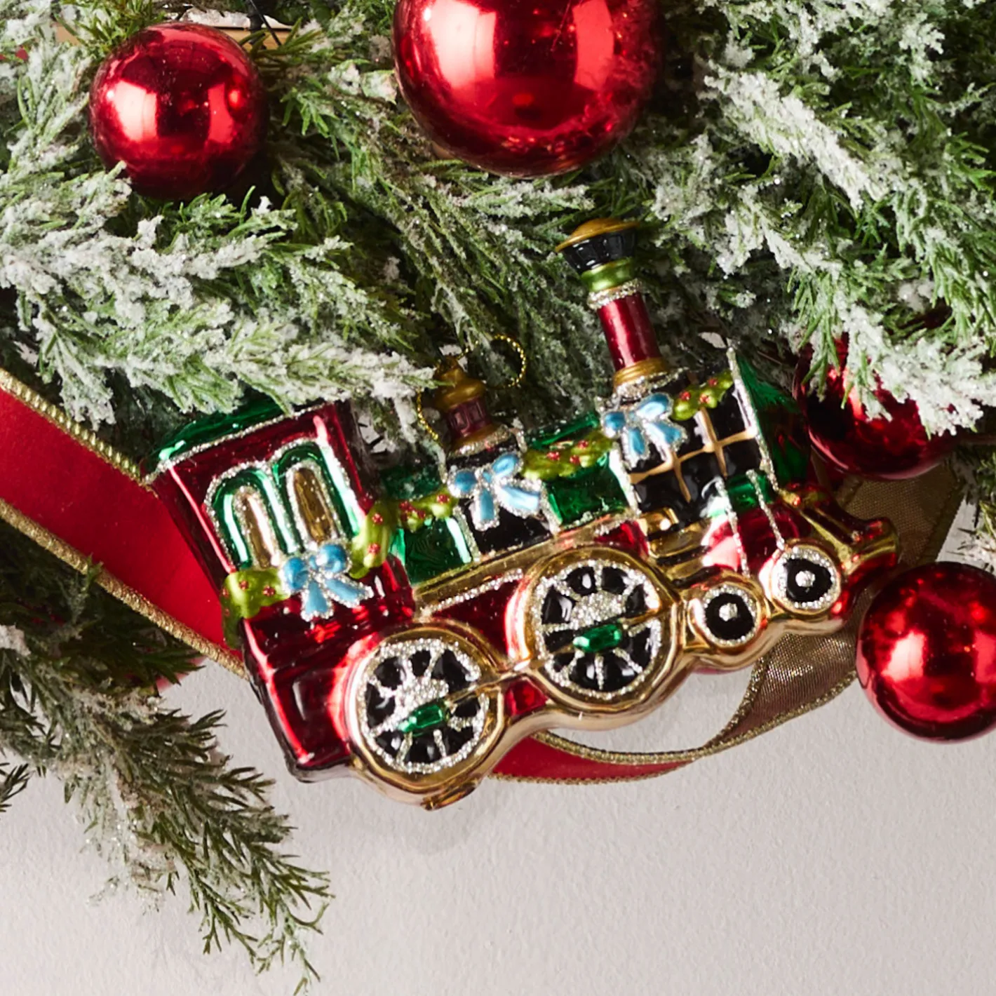 Raz Imports Raz 5.5" Train Glass Christmas Ornament 4552900 Sale