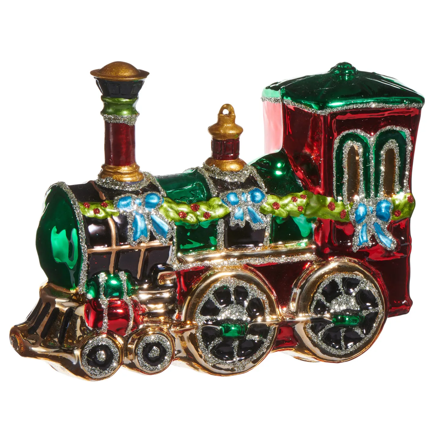 Raz Imports Raz 5.5" Train Glass Christmas Ornament 4552900 Sale