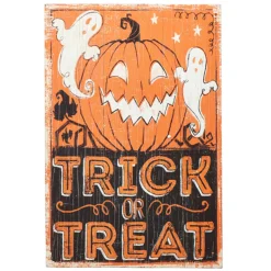 Raz Imports Raz 18" Trick or Treat Wooden Halloween Sign 4428065 Hot