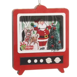 Raz Imports Raz 5" TV Cut Out Santa Vintage Christmas Ornament 4415630